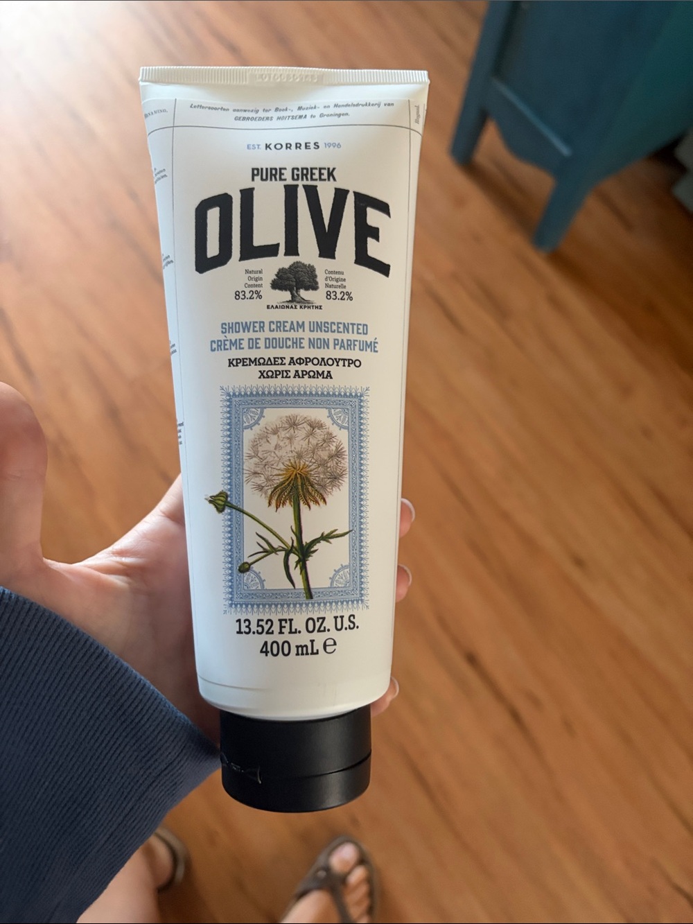 Korres Pure Greek Olive Shower Cream - White, Black, Green